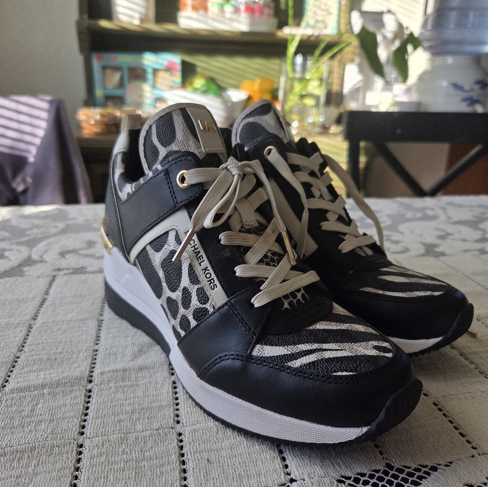 Michael Kors Black and White Sneakers